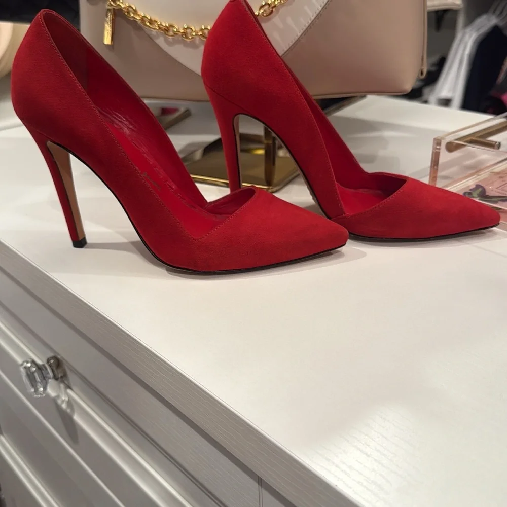 Alice & Olivia Red Women's Heels Size 37 - Picture 3 of 6